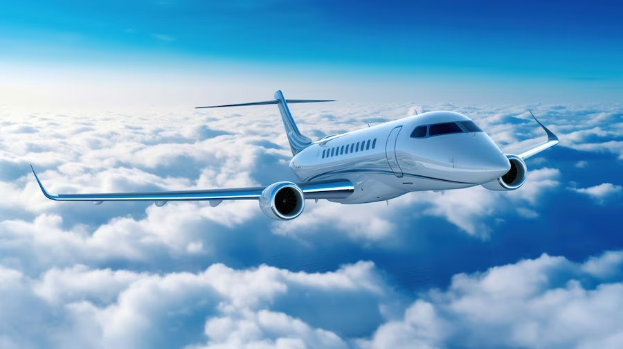Airplane Over the Clouds